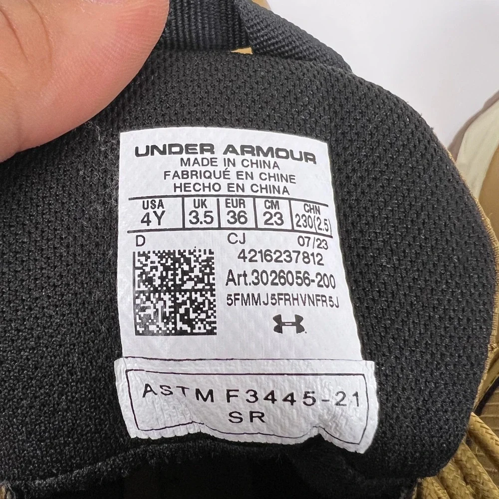 Under Armour Stellar G2 Tactical Boots 4Y Brown Slip Resistant Excellent 3026056